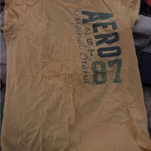 Aeropostale Yellow Graphic Tee